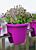 Pot de fleurs pour balcon Balconia OVI à poser sur le garde-corps 30 cm terre cuite